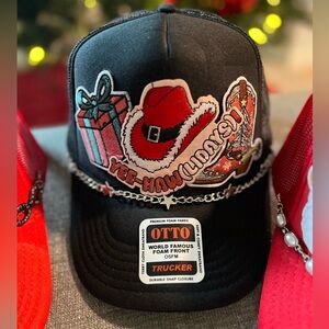 Trucker Christmas Hat Otto fun YEE-HAW(lidays) Black